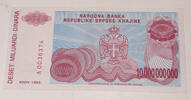Kroatien 10 000 000 000 Dinara Banknote -