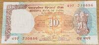 Indien 10 Rupien Bankonote -