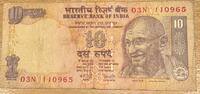 Indien 10 Rupiah Banknote -