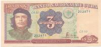 Cuba 3 Pesos Banknote -