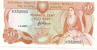 Zypern 50 Cents Banknote -