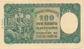 Slowakei Slovakei 100 Kronen Korun Banknote II. Auflage -