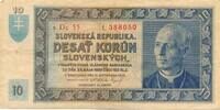 Slowakei Slovakei 10 Korun Kronen Banknote -