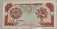 Usbekistan 3 Sum Banknote -