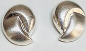Silberschmuck 925er Silber Vintage Sterling Silber Teardrop Ohrring, Clip-Verschluss, CEM -