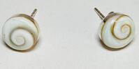 Silberschmuck 925er Silber Shiva Eye Ohrstecker rund, Silber Ohrringe -