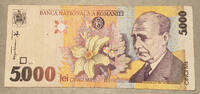Rumänien 5000 Lei Banknote -