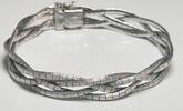 Silberschmuck 800er Silber Geflochtenes Silbernes Armband, Silber Clip Armband -