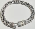 Silberschmuck 925er Silber Massives geflochtenes Silberarmband, Silber Armband -