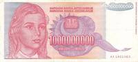 Jugoslawien 1,000,000,000 Banknote -