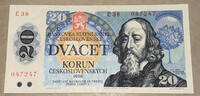 Tschechoslowakei 20 Korun Banknote -