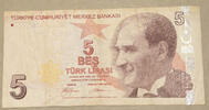 Türkei 5 Lira Banknote -
