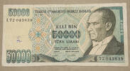Türkei 50000 Lira Banknote -