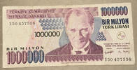 Türkei 1 Million Lira Banknote -
