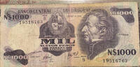 Uruguay 1.000 nuevos pesos Banknote -