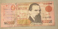 Uruguay 2000 Nuevos Pesos Banknote -