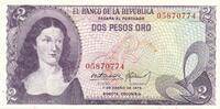Kolumbien 2 Pesos Oro Banknote -