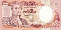 Kolumbien 100 Pesos Oro Banknote -