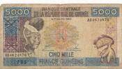 Guinea 5000 Francs Banknote -
