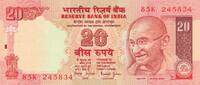 Indien 20 Rupien Banknote -