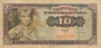 Jugoslawien 10 Dinara Banknote -