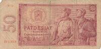 Tschechoslowakei 50 Korun Banknote -