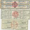 Frankreich Coupons jeweils im 4er Block, gestempelt, Alsacienne, D´Ekatherine, Placement -