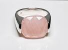 Silberschmuck 925er Silber Rosenquarz Ring, Silberring -