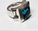 Silberschmuck 925er Silber JETTE Silberring blauer Stein, Silberring mit Blaustopas -