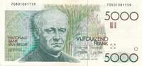 Belgien 5000 Francs Banknote, Frank GEZELLE -