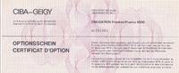 Schweiz Optionsschein CIBA-GEIGY 1974-76 -
