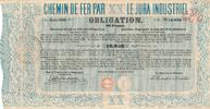 Obligationsschein der Eisenbahn-Compagnie v. 20 Francs Chemin de Fer Par -