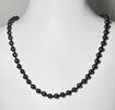 Collier Kette Perlenkette Anthrazit; Halskette -
