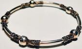 Silberschmuck 925er Silber   Silber Vintage Massiver Silberarmreif, Silberarmband getragen und befindet sich in einem guten Zustand
