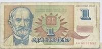 Jugoslawien 1 Novi Dinar Banknote -