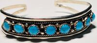 Silberschmuck 925er Silber Sterling Silber Turquoise Cuff Armband -