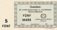 Deutschland DDR 5 Mark Gutschein Kreisbetrieb für Landtechnik Stralsund -