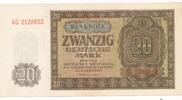 Deutschland DDR 20 Mark Banknote zwei Serienbuchstaben: AG, KN 7stellig -