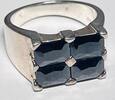  Silberschmuck 925er Silber Silberring mit schwarzen steinen getragen un... 45,00 EUR  Excl. 6,00 EUR Verzending