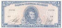 Chile 1/2 Escudos 1962-75 Banknote unc 5,00 EUR  Excl. 6,00 EUR Verzending