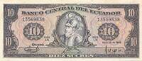 Ecuador 10 Sucres 1986 Banknote unc 5,50 EUR  Excl. 6,00 EUR Verzending