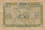 Saar 50 Centimes 1923 Banknote III- 2,00 EUR  Excl. 6,00 EUR Verzending