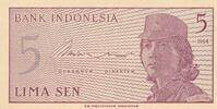 Indonesien 5 Lima Sen 1964 Banknote Bankfrisch 3,00 EUR  Excl. 6,00 EUR Verzending