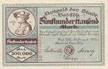 Deutsches Reich Deutschland Bayern 500000 Mark Notgeldschein der Stadt Bad Tölz -