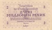 Deutsches Reich Deutschland Bayern 2 Millionen Mark Notgeldschein der Stadt Immenstadt -
