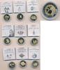 9 versch.Specimen Europa , moderne Medaille -
