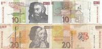 Slowenien 10 20 Tolarjev Tolar Geldschein Banknote 2 Stück Lot -
