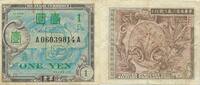 Japan One Yen Allied Military Money. B -