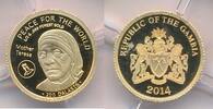 Gambia 200 Dalasis Goldmünze Peace for the World Mother Terese Feingold 999er Gold Goldmünze -