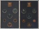 England 1976 Kursmünzensatz 6 Münzen und Plakette Proof
